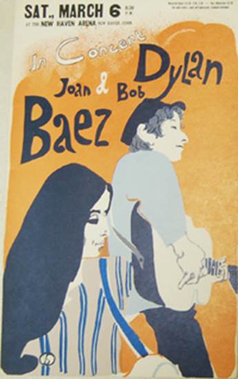 Beskrivning: Beskrivning: Beskrivning: Beskrivning: Bob Dylan and Joan Baez New Haven Arena Concert Poster